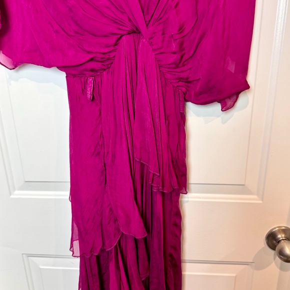 Elegant La Strada Silk Tie Dress in Fuschia, Size Small, EUC - Picture 6 of 11